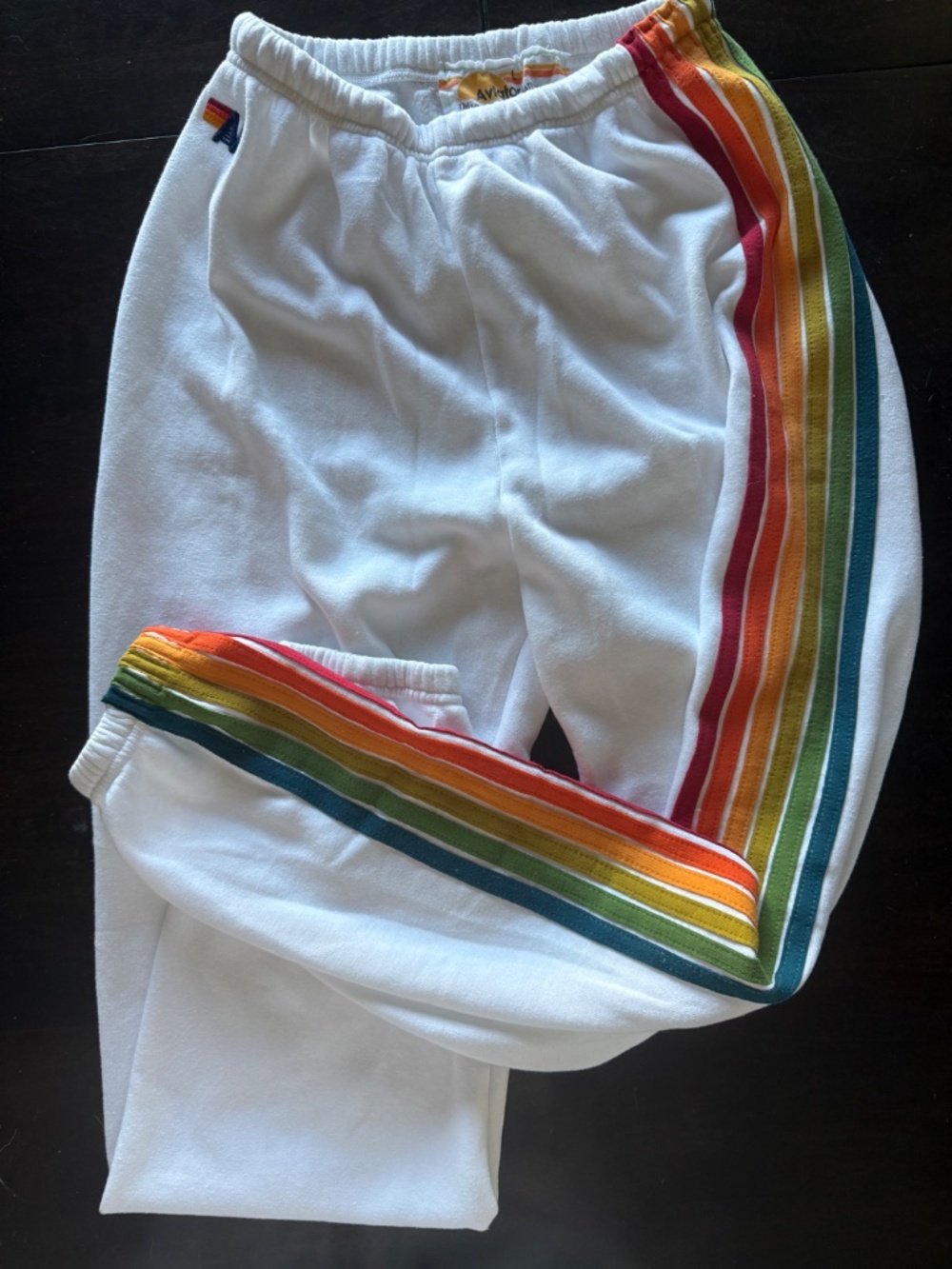 Aviator Nation 6 STRIPE SWEATPANTS - WHITE // SERAPE - Picture 2 of 7